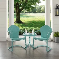 3pc Tulip Seating Set - Blue - Crosley -Cheap Crosley Store GUEST 4d77d3ff 80e9 4e38 bb94 530ce272d0ce