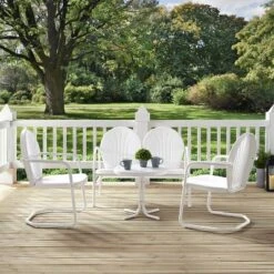 Griffith 4pc Outdoor Conversation Set - White - Crosley -Cheap Crosley Store GUEST 4de7081b 883b 46c7 8635 b96ac328d9b6