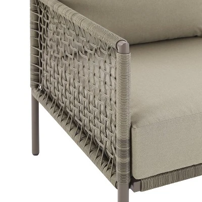 Cali Bay 3pc Outdoor Wicker & Metal Seating Set - Taupe/Light Brown - Crosley 11 Cali Bay 3pc Outdoor Wicker & Metal Seating Set - Taupe/Light Brown - Crosley - Image 11