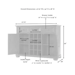 Alexandria Sideboard Cabinet With Wine Storage Black - Crosley -Cheap Crosley Store GUEST 52416422 6a7d 4f2b a16b 3a722598dfa7