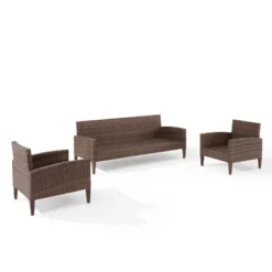 Capella 3pc Outdoor Wicker Seating Set With Sofa & Arm Chairs - Cream/Brown - Crosley 19 Capella 3pc Outdoor Wicker Seating Set With Sofa & Arm Chairs - Cream/Brown - Crosley -Cheap Crosley Store GUEST 54301c3c f453 4266 8cbb dfee042f1e68