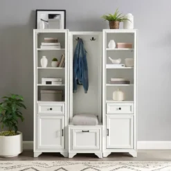 3pc Tara Entryway Set - Hall Tree And 2 Linen Cabinets Distressed White - Crosley 16 3pc Tara Entryway Set - Hall Tree And 2 Linen Cabinets Distressed White - Crosley -Cheap Crosley Store GUEST 54e21b2c c130 4e2a a19b e7a8cd9c76e2