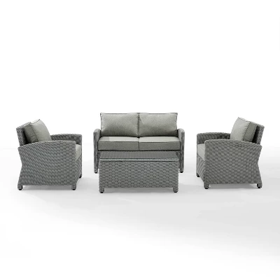 Bradenton 4pc Outdoor Wicker Conversation Set - Crosley 19 Bradenton 4pc Outdoor Wicker Conversation Set - Crosley - Image 19