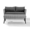 2pc Richland Outdoor Patio Loveseat And Coffee Table Set - Gray - Crosley