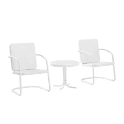 Bates 3pc Outdoor Chair Set - White - Crosley -Cheap Crosley Store GUEST 568b028b 994f 431f 921c cafe10172829