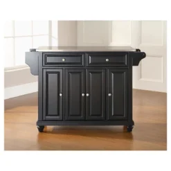 Cambridge Stainless Steel Top Kitchen Island - Black - Crosley -Cheap Crosley Store GUEST 57fa878d ddcb 4df9 be4e 29ceb722a217