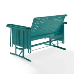 Bates Outdoor Loveseat Glider - Turquoise Gloss - Crosley -Cheap Crosley Store GUEST 5905184b 0958 4038 9624 e06d29f24025
