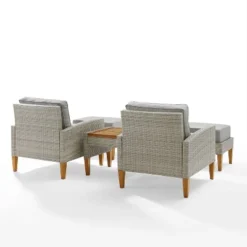 Capella 5pc Outdoor Wicker Chair Set - Gray - Crosley -Cheap Crosley Store GUEST 595110e6 1128 4c8d a1c8 66cf1927c8bf