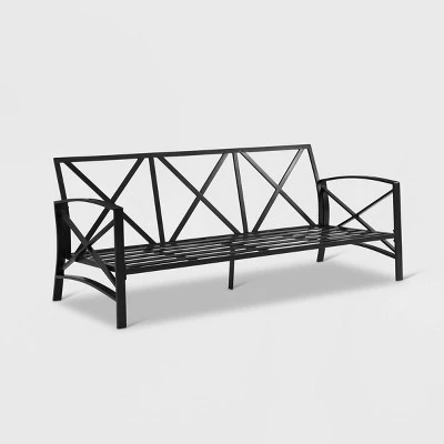 Kaplan Outdoor Metal Sofa Oil Rubbed Bronze With Cushions - Crosley 5 Kaplan Outdoor Metal Sofa Oil Rubbed Bronze With Cushions - Crosley - Image 5