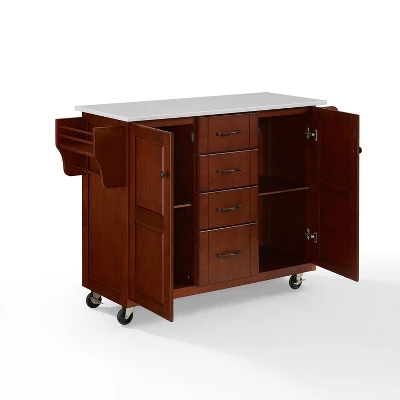 Eleanor Granite Top Kitchen Cart Mahogany - Crosley 10 Eleanor Granite Top Kitchen Cart Mahogany - Crosley - Image 10