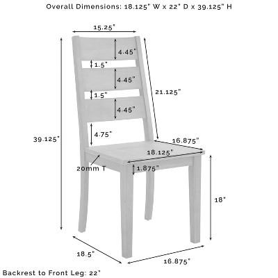 9pc Joanna Dining Set With 6 Ladder Back Chairs And 2 Upholstered Back Chairs Rustic Brown - Crosley 11 9pc Joanna Dining Set With 6 Ladder Back Chairs And 2 Upholstered Back Chairs Rustic Brown - Crosley - Image 11