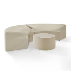 Crosley Catalina 3pc Furniture Cover Set, Two Round Sectional Sofas And Coffee Table, Tan -Cheap Crosley Store GUEST 5af7beee f3e3 4474 a585 fda15cb888fb