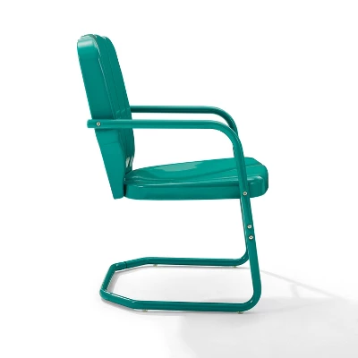 Ridgeland 2pk Outdoor Chairs - Turquoise Gloss - Crosley 6 Ridgeland 2pk Outdoor Chairs - Turquoise Gloss - Crosley - Image 6
