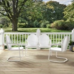 Griffith 3pc Outdoor Seating Set - White - Crosley -Cheap Crosley Store GUEST 5bd676fc 48da 4397 9a0d 2b9c009d7251