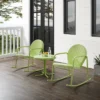 Griffith 3pc Outdoor Metal Rocking Chair Set - Lime - Crosley