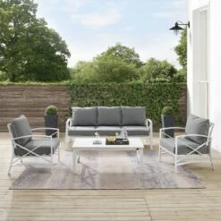 Kaplan 4pc Outdoor Sofa Set - Gray - Crosley -Cheap Crosley Store GUEST 5d0b9baf 7c61 4cef 9ac7 dd7ae513c3cb