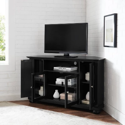 Alexandria Corner TV Stand For TVs Up To 48" Black - Crosley 4 Alexandria Corner TV Stand For TVs Up To 48" Black - Crosley - Image 4