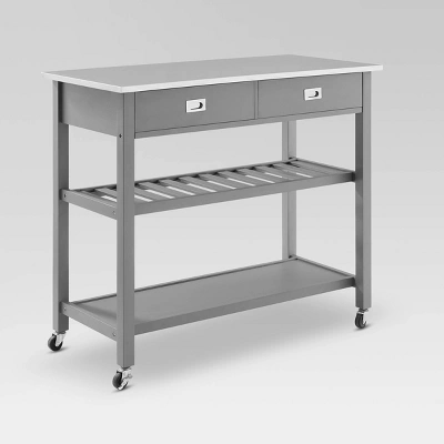Chloe Stainless Steel Top Kitchen Island Cart - Crosley 14 Chloe Stainless Steel Top Kitchen Island Cart - Crosley - Image 14