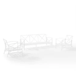 Kaplan 3pc Outdoor Sofa Set With Sofa & 2 Arm Chairs - Gray - Crosley -Cheap Crosley Store GUEST 615372cb 78ff 4562 b266 818d62538ba2