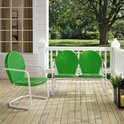 Griffith 2pc Outdoor Seating Set - Kelly Green - Crosley 4 Griffith 2pc Outdoor Seating Set - Kelly Green - Crosley - Image 4