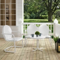 Griffith 3pc Outdoor Conversation Set With Loveseat, Arm Chair & Accent Table - White - Crosley 9 Griffith 3pc Outdoor Conversation Set With Loveseat, Arm Chair & Accent Table - White - Crosley -Cheap Crosley Store GUEST 62db5f83 f07a 4af4 94f2 d7505e8d74ba