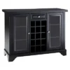 LaFayette Sliding Top Bar Cabinet - Black - Crosley
