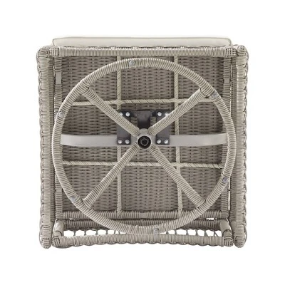 3pc Thatcher Outdoor Steel Conversation Set Creme/Driftwood - Crosley 13 3pc Thatcher Outdoor Steel Conversation Set Creme/Driftwood - Crosley - Image 13