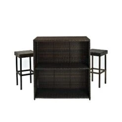 Palm Harbor 3pc Outdoor Wicker Bar Set - Brown - Crosley 18 Palm Harbor 3pc Outdoor Wicker Bar Set - Brown - Crosley -Cheap Crosley Store GUEST 64c491ed af3e 4215 8f11 57191ba5674b