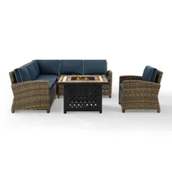 Bradenton 5pc Outdoor Wicker Seating With Fire Table - Crosley -Cheap Crosley Store GUEST 64e5f3ea 9833 488a b85e 12731a75bf4a