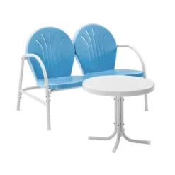 Griffith 2pc Outdoor Conversation Set - Sky Blue - Crosley -Cheap Crosley Store GUEST 653308b4 5ea8 49af 9d74 11b91aed18a7