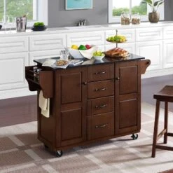 Eleanor Granite Top Kitchen Cart Mahogany/Black - Crosley 14 Eleanor Granite Top Kitchen Cart Mahogany/Black - Crosley -Cheap Crosley Store GUEST 65b4e044 da08 4612 9db6 912abeb9973a