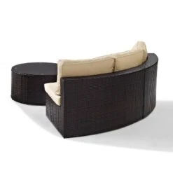 Catalina 2pc Outdoor Wicker Sectional Set - Sand - Crosley -Cheap Crosley Store GUEST 66ba50d4 bac2 4958 be74 8ba584ad2ba1