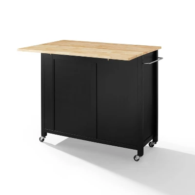 Savannah Wood Top Drop Leaf Kitchen Island/Cart - Crosley 9 Savannah Wood Top Drop Leaf Kitchen Island/Cart - Crosley - Image 9