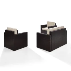 Palm Harbor 3pc All-Weather Wicker Patio Seating Set Sand - Crosley -Cheap Crosley Store GUEST 6860dc09 2103 428a 97f5 6f0afa5bceef