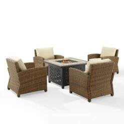 Bradenton 5pc Outdoor Wicker Arm Chair & Fire Table Set - Crosley 39 Bradenton 5pc Outdoor Wicker Arm Chair & Fire Table Set - Crosley -Cheap Crosley Store GUEST 689239dc eb30 45d4 b981 9137d8d9c98a