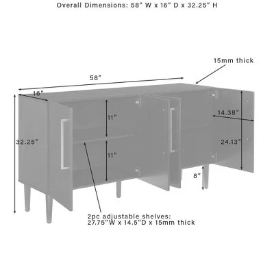 Everett Sideboard - Crosley 11 Everett Sideboard - Crosley - Image 11