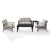 5pc Kaplan Outdoor Seating Set Oatmeal - Crosley