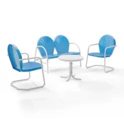 Griffith 4pc Outdoor Conversation Set - Sky Blue - Crosley -Cheap Crosley Store GUEST 6a42082a 3da3 4842 8730 a0374811231f