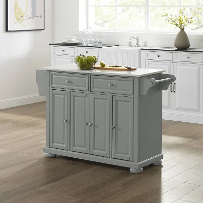 Alexandria Granite Top Kitchen Island/Cart Gray - Crosley 1 Alexandria Granite Top Kitchen Island/Cart Gray - Crosley