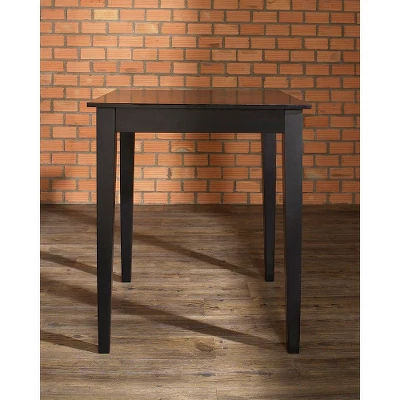 Tapered Leg Pub Bar Height Table Wood/Black - Crosley 2 Tapered Leg Pub Bar Height Table Wood/Black - Crosley - Image 2