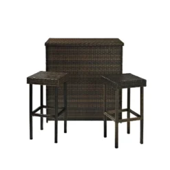 Palm Harbor 3pc Outdoor Wicker Bar Set - Brown - Crosley 16 Palm Harbor 3pc Outdoor Wicker Bar Set - Brown - Crosley -Cheap Crosley Store GUEST 6c768b20 2d99 49cb a28b a0ee42af6a38