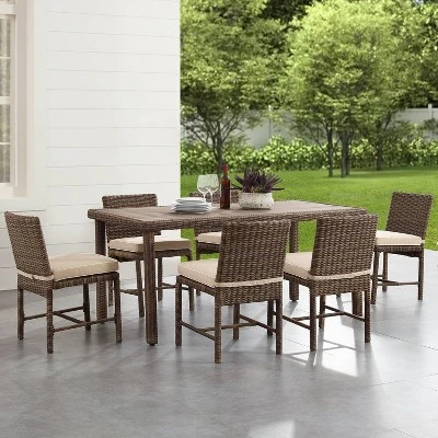 7pc Bradenton Outdoor Steel Dining Set - Crosley 1 7pc Bradenton Outdoor Steel Dining Set - Crosley
