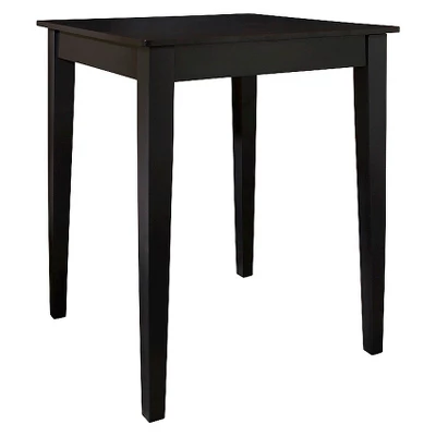 Tapered Leg Pub Bar Height Table Wood/Black - Crosley 1 Tapered Leg Pub Bar Height Table Wood/Black - Crosley