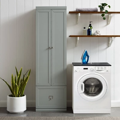 Harper Convertible Pantry Closet Gray - Crosley 7 Harper Convertible Pantry Closet Gray - Crosley - Image 7