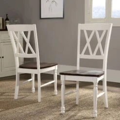 4pc Shelby Dining Set Distressed White - Crosley -Cheap Crosley Store GUEST 6d26efec 5693 48ef a592 f86673456f3a