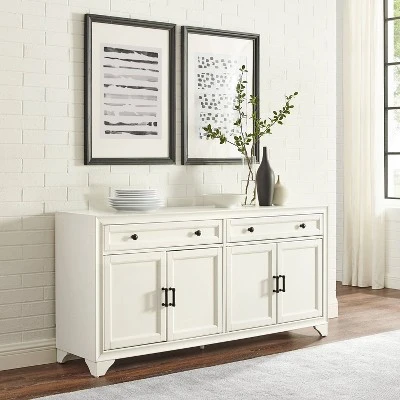 Tara Sideboard Distressed White - Crosley 1 Tara Sideboard Distressed White - Crosley