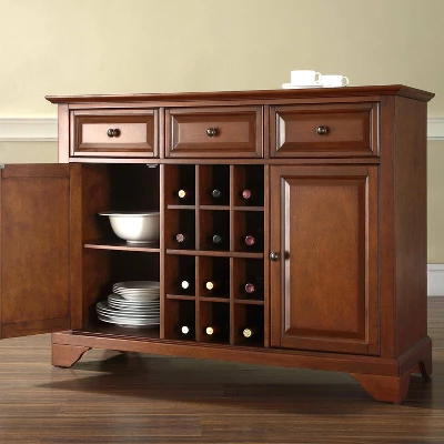 Lafayette Sideboard Cabinet With Wine Storage - Crosley 4 Lafayette Sideboard Cabinet With Wine Storage - Crosley - Image 4