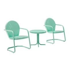 Griffith 3pc Outdoor Conversation Set - Aqua - Crosley -Cheap Crosley Store GUEST 6e4358a3 359d 4670 8909 daabe6d69bf4