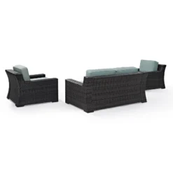 Beaufort 3pc Outdoor Wicker Seating Set With Loveseat & 2 Arm Chairs - Mist - Crosley -Cheap Crosley Store GUEST 6e95dc84 1955 4dab b4dd 32ec073e0e1c