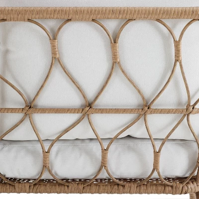 Juniper 2pk Outdoor Wicker Arm Chairs - Cream/Natural - Crosley 8 Juniper 2pk Outdoor Wicker Arm Chairs - Cream/Natural - Crosley - Image 8